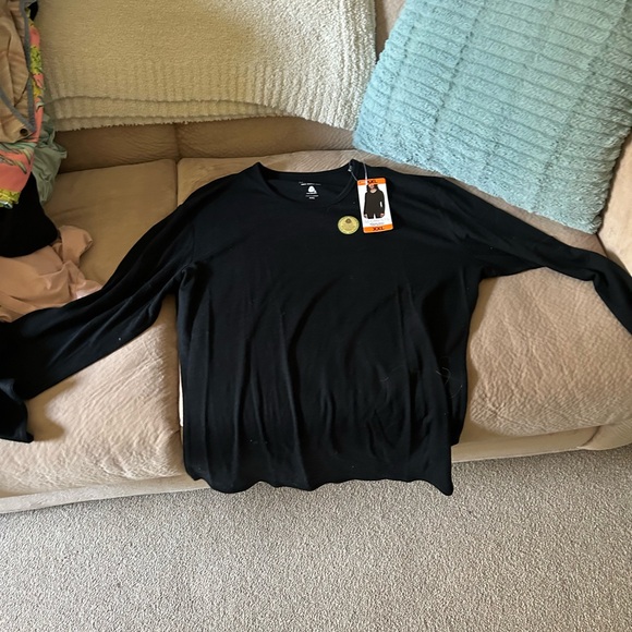 Black long sleeve shirt/never been worn. - Picture 2 of 2
